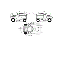 Decals parts for Craftsman Front-Engine Lawn Tractor 917276380 from AppliancePartsPros.com