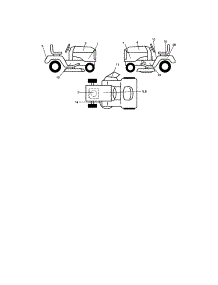 Decals parts for Craftsman Front-Engine Lawn Tractor 917276390 from AppliancePartsPros.com