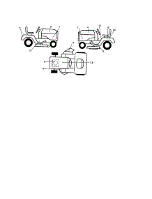 Decals parts for Craftsman Front-Engine Lawn Tractor 917276392 from AppliancePartsPros.com