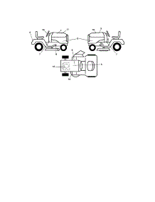 Decals parts for Craftsman Front-Engine Lawn Tractor 917276600 from AppliancePartsPros.com