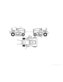 Decals parts for Craftsman Front-Engine Lawn Tractor 917276620 from AppliancePartsPros.com