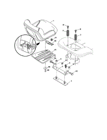 Seat parts for Craftsman Front-Engine Lawn Tractor 917276621 from AppliancePartsPros.com