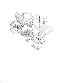 Seat Assembly parts for Craftsman Front-Engine Lawn Tractor 917276630 from AppliancePartsPros.com