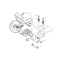 Seat Assembly parts for Craftsman Front-Engine Lawn Tractor 917276640 from AppliancePartsPros.com
