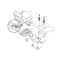 Seat parts for Craftsman Front-Engine Lawn Tractor 917276700 from AppliancePartsPros.com