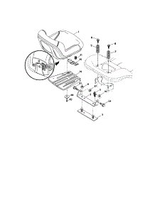 Seat Assembly parts for Craftsman Front-Engine Lawn Tractor 917276701 from AppliancePartsPros.com
