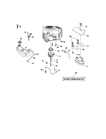 Engine parts for Craftsman Front-Engine Lawn Tractor 917276702 from AppliancePartsPros.com