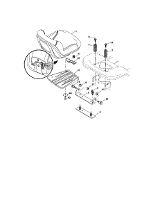 Seat Assembly parts for Craftsman Front-Engine Lawn Tractor 917276702 from AppliancePartsPros.com