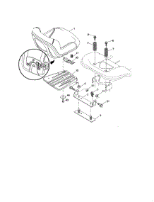 Seat parts for Craftsman Front-Engine Lawn Tractor 917276703 from AppliancePartsPros.com