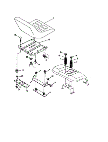 Seat Assembly parts for Craftsman Front-Engine Lawn Tractor 917276761 from AppliancePartsPros.com