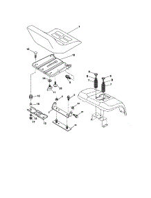Seat Assembly parts for Craftsman Front-Engine Lawn Tractor 917276780 from AppliancePartsPros.com