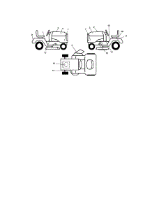 Decals parts for Craftsman Front-Engine Lawn Tractor 917276780 from AppliancePartsPros.com