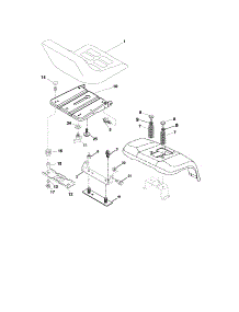 Seat Assembly parts for Craftsman Front-Engine Lawn Tractor 917276781 from AppliancePartsPros.com
