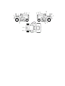 Decals parts for Craftsman Front-Engine Lawn Tractor 917276782 from AppliancePartsPros.com