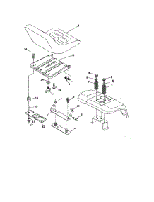 Seat parts for Craftsman Front-Engine Lawn Tractor 917276817 from AppliancePartsPros.com