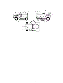 Decals parts for Craftsman Front-Engine Lawn Tractor 917276823 from AppliancePartsPros.com
