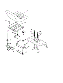 Seat parts for Craftsman Front-Engine Lawn Tractor 917276827 from AppliancePartsPros.com