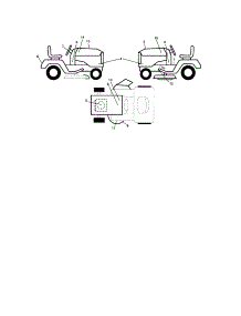 Decals parts for Craftsman Front-Engine Lawn Tractor 917276863 from AppliancePartsPros.com