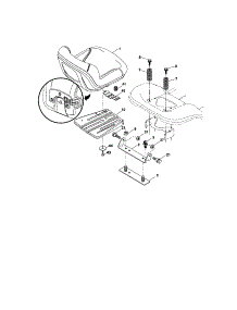 Seat Assembly parts for Craftsman Front-Engine Lawn Tractor 917276902 from AppliancePartsPros.com