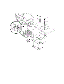 Seat Assembly parts for Craftsman Front-Engine Lawn Tractor 917276921 from AppliancePartsPros.com