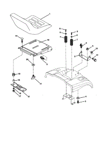 Seat Assembly parts for Craftsman Front-Engine Lawn Tractor 917277103 from AppliancePartsPros.com