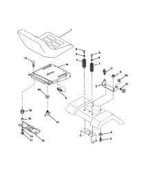 Seat Assembly parts for Craftsman Front-Engine Lawn Tractor 917277111 from AppliancePartsPros.com