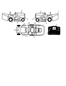 Decals parts for Craftsman Front-Engine Lawn Tractor 917277120 from AppliancePartsPros.com
