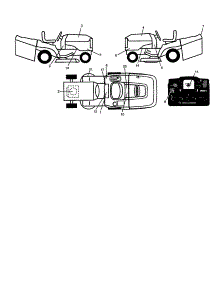 Decals parts for Craftsman Front-Engine Lawn Tractor 917277122 from AppliancePartsPros.com