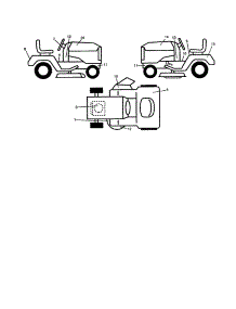Decals parts for Craftsman Front-Engine Lawn Tractor 917277152 from AppliancePartsPros.com