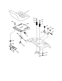 Seat Assembly parts for Craftsman Front-Engine Lawn Tractor 917277180 from AppliancePartsPros.com