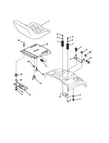 Seat Assembly parts for Craftsman Front-Engine Lawn Tractor 917277182 from AppliancePartsPros.com