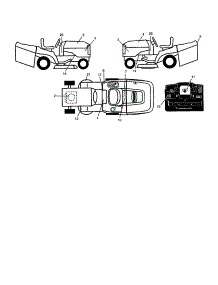 Decals parts for Craftsman Front-Engine Lawn Tractor 917277182 from AppliancePartsPros.com