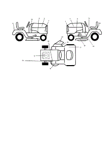 Decals parts for Craftsman Front-Engine Lawn Tractor 917277200 from AppliancePartsPros.com