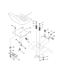 Seat Assembly parts for Craftsman Front-Engine Lawn Tractor 917277220 from AppliancePartsPros.com
