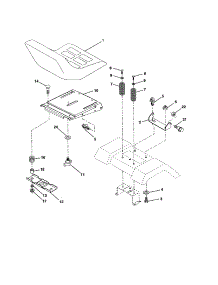 Seat Assembly parts for Craftsman Front-Engine Lawn Tractor 917277240 from AppliancePartsPros.com
