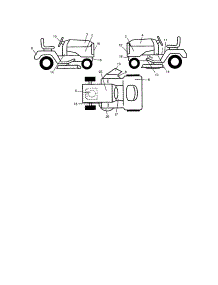 Decals parts for Craftsman Front-Engine Lawn Tractor 917277240 from AppliancePartsPros.com