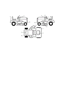 Decals parts for Craftsman Front-Engine Lawn Tractor 917277251 from AppliancePartsPros.com