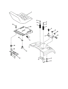 Seat Assembly parts for Craftsman Front-Engine Lawn Tractor 917277263 from AppliancePartsPros.com