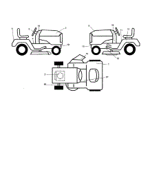 Decals parts for Craftsman Front-Engine Lawn Tractor 917277312 from AppliancePartsPros.com