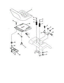Seat Assembly parts for Craftsman Front-Engine Lawn Tractor 917277320 from AppliancePartsPros.com
