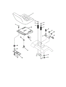 Seat Assembly parts for Craftsman Front-Engine Lawn Tractor 917277331 from AppliancePartsPros.com