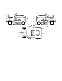 Decals parts for Craftsman Front-Engine Lawn Tractor 917277331 from AppliancePartsPros.com
