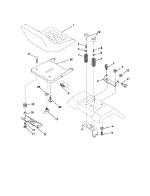 Seat parts for Craftsman Front-Engine Lawn Tractor 917277350 from AppliancePartsPros.com