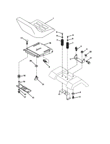 Seat Assembly parts for Craftsman Front-Engine Lawn Tractor 917277360 from AppliancePartsPros.com
