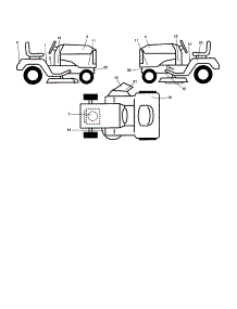 Decals parts for Craftsman Front-Engine Lawn Tractor 917277362 from AppliancePartsPros.com