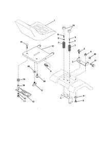 Seat parts for Craftsman Front-Engine Lawn Tractor 917277370 from AppliancePartsPros.com