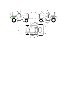 Decals parts for Craftsman Front-Engine Lawn Tractor 917277400 from AppliancePartsPros.com