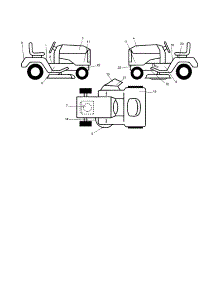 Decals parts for Craftsman Front-Engine Lawn Tractor 917277422 from AppliancePartsPros.com