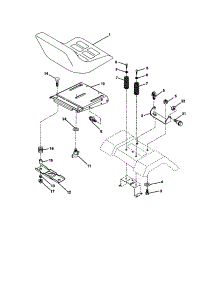 Seat Assembly parts for Craftsman Front-Engine Lawn Tractor 917277440 from AppliancePartsPros.com