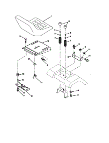Seat Assembly parts for Craftsman Front-Engine Lawn Tractor 917277460 from AppliancePartsPros.com